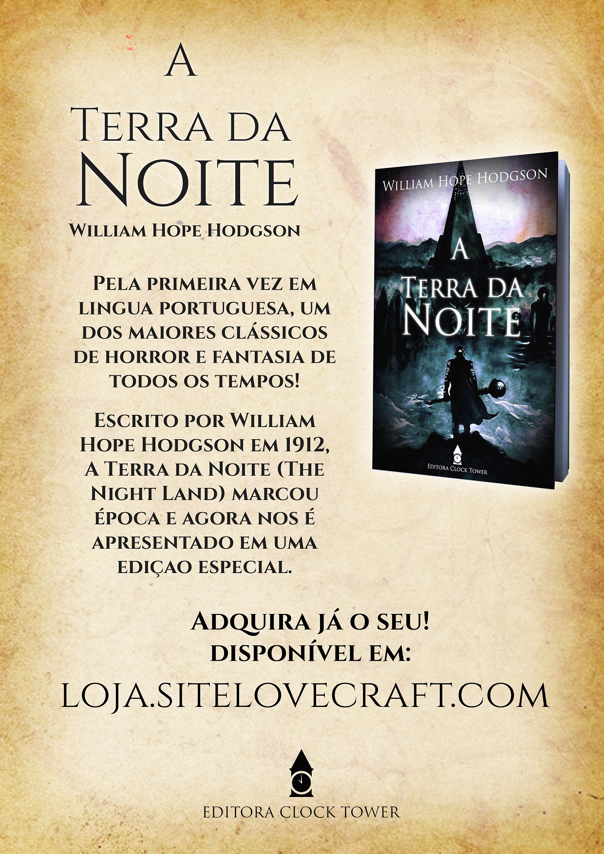 Folder promocional para “A Terra da Noite”
