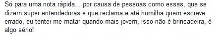 Cuidado ao criticar